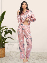 Women 2PCS Silky Satin Long Sleeve Pajama set Sai Feel